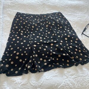Black Polka Dot Skirt -Gap